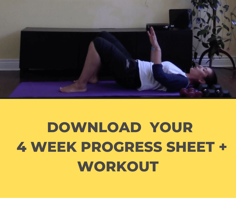 4 week progress sheet + workout